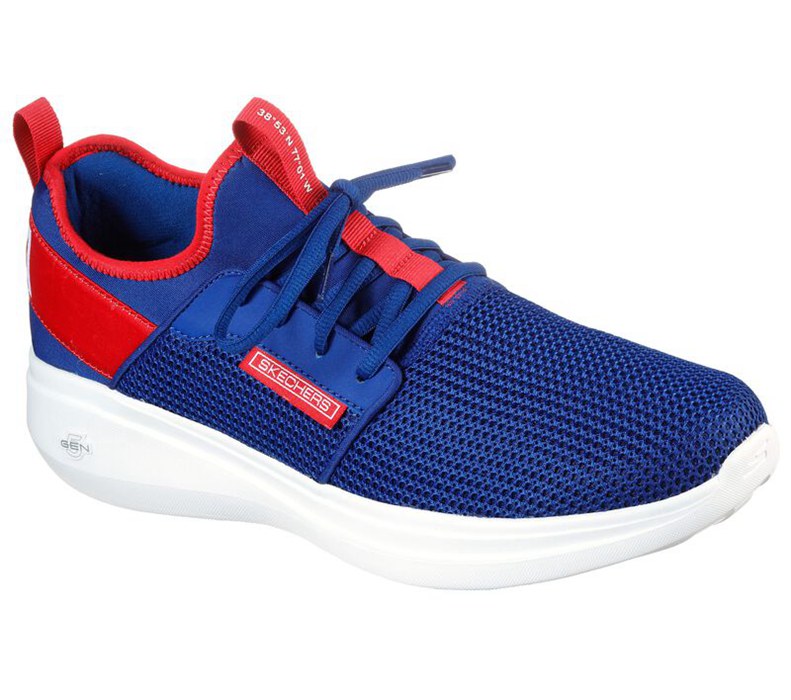 Skechers Herr Blå/Röda Sneakers - Gorun Fast - Switching Usa - Sverige (XSBZI-2739)
